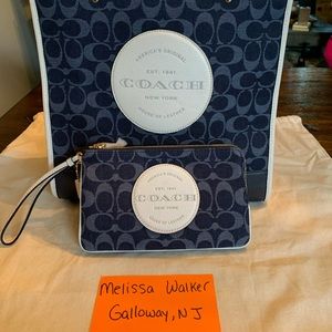 Coach Dempsey tote and wristlet